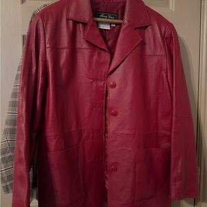 Terry Lewis Classic Luxuries Red Leather Jacket